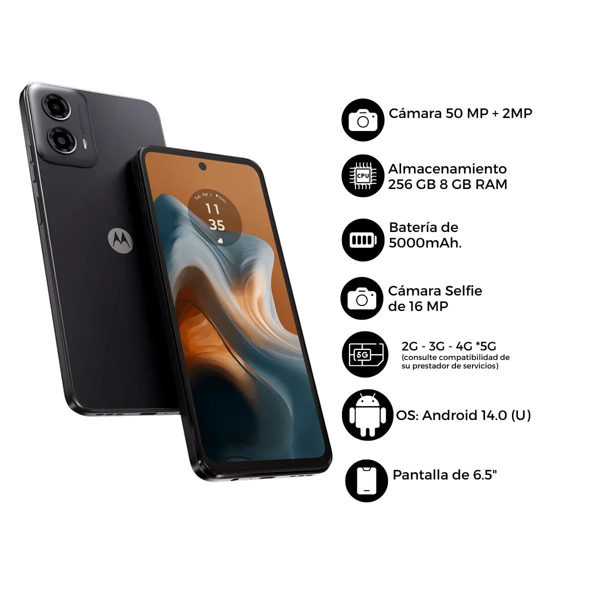MOTOROLA MOTO G35 5G 8+256GB  ✨PAGO SEMANAL $120✨