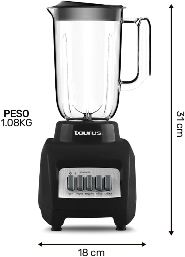 LICUADORA TAURUS HALEY  | 400 Watts | 4 Vel *PAGO SEMANAL $35*
