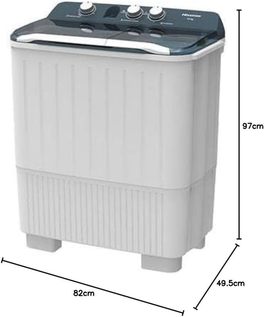 LAVADORA SEMIAUTOMÁTICA DOBLE TINA HISENSE 13KG.✨PAGO SEMANAL $170✨