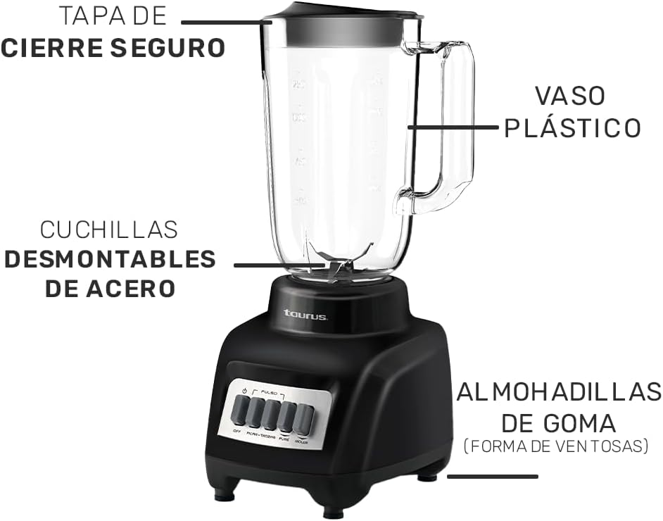 LICUADORA TAURUS HALEY  | 400 Watts | 4 Vel *PAGO SEMANAL $35*