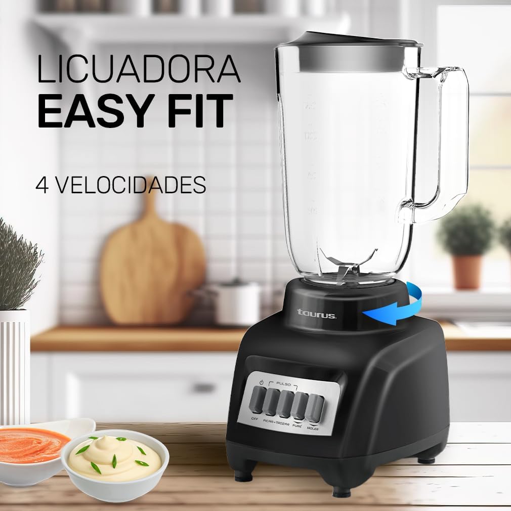 LICUADORA TAURUS HALEY  | 400 Watts | 4 Vel *PAGO SEMANAL $35*