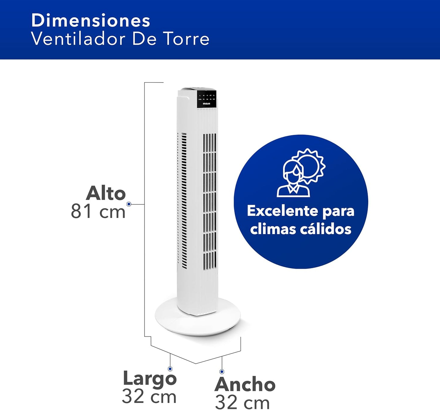 VENTILADOR DE TORRE RCA 3 VELOCIDADES  🔥PAGO SEMANAL $50.00🔥