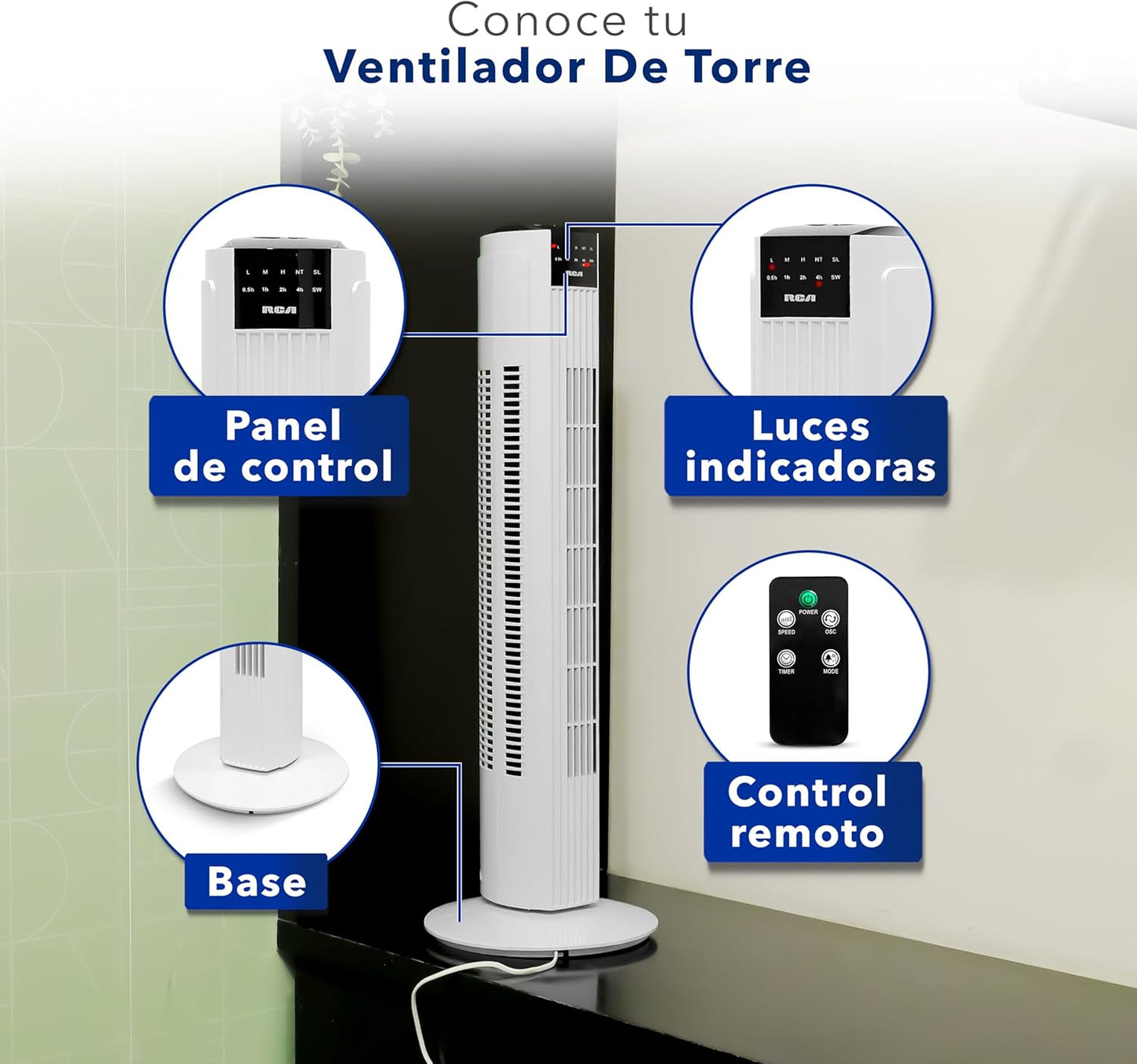 VENTILADOR DE TORRE RCA 3 VELOCIDADES  🔥PAGO SEMANAL $50.00🔥