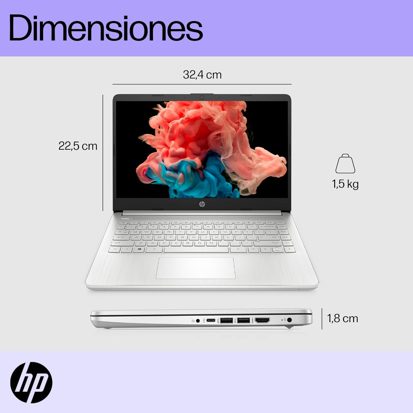 LAPTOP HP 14" 8GB RAM+256GB INTEL CELERON  💻 ✨PAGO SEMANAL $160✨