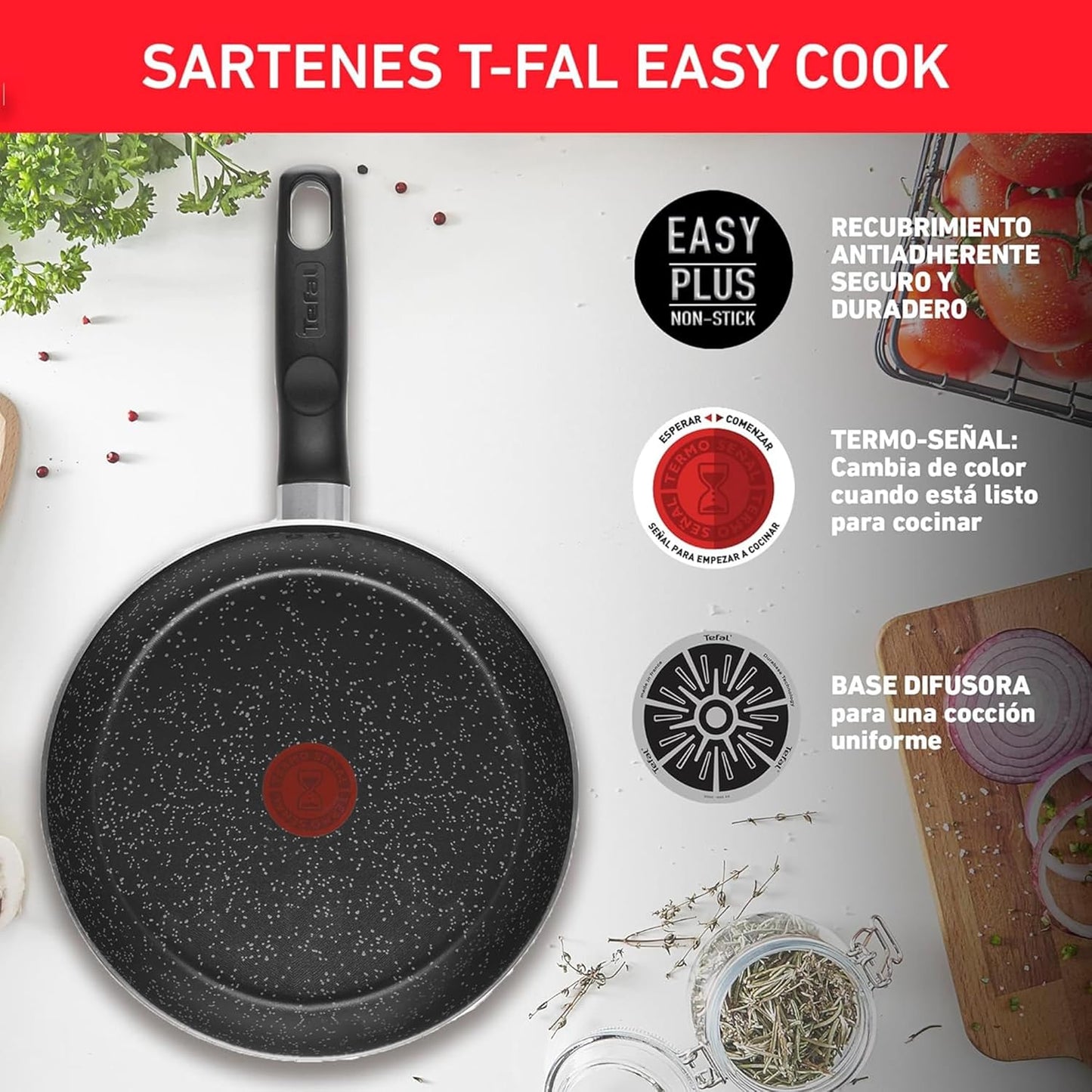 SARTENES T-FAL EASY COOK 3 PIEZAS ✨PAGO SEMANAL $35✨