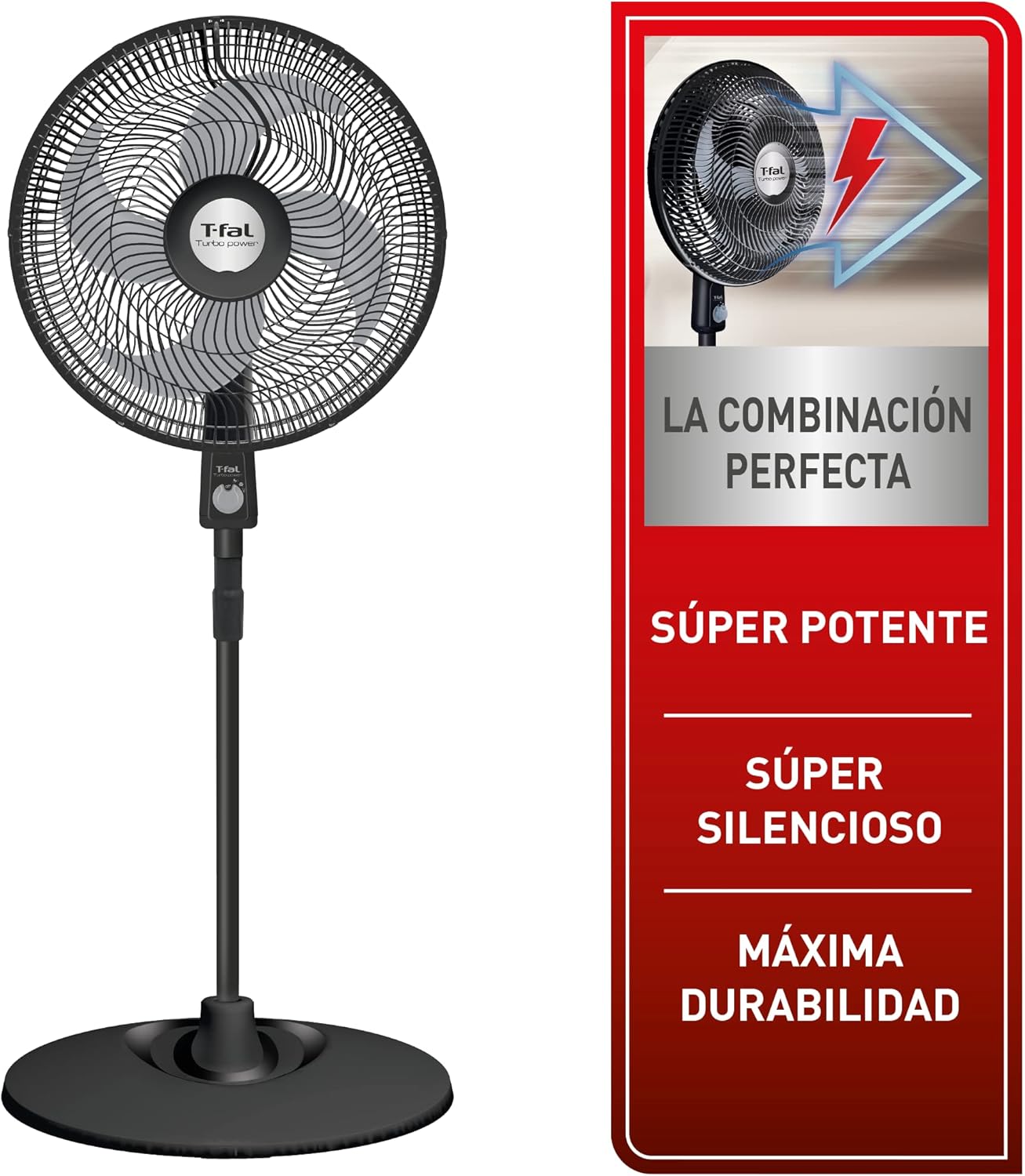 VENTILADOR DE PEDESTAL T-FAL TURBO POWER 18"  🔥PAGO SEMANAL $55.00🔥