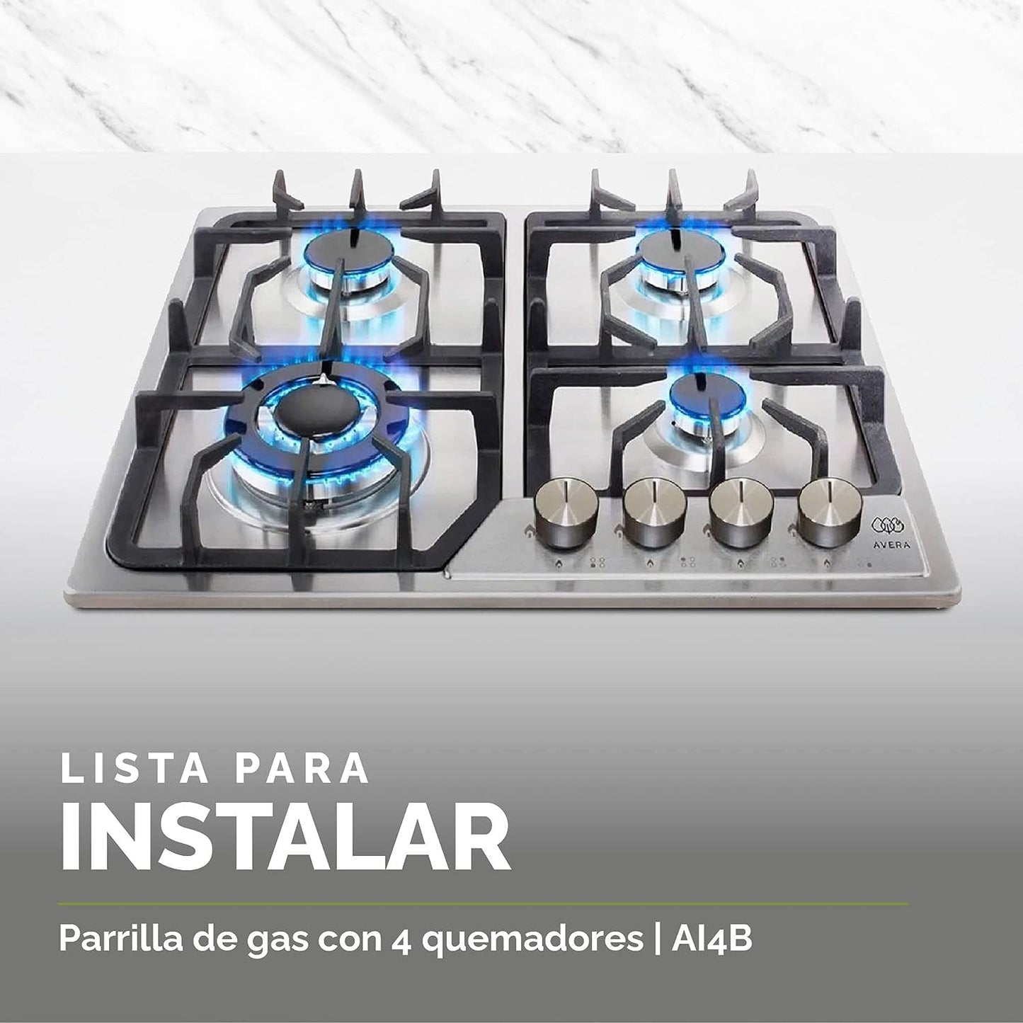 PARRILLA AVERA DE GAS DE 4Q. ACERO INOXIDABLE ✨PAGO SEMANAL $105✨