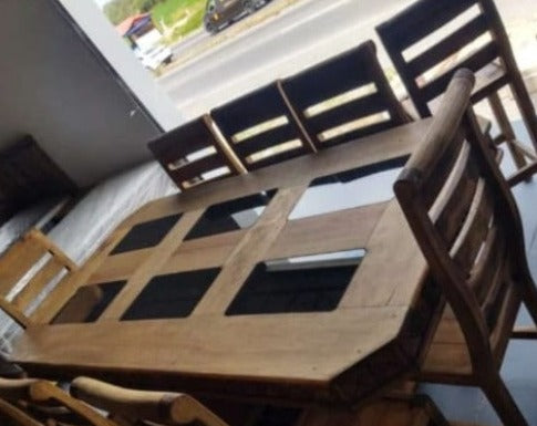 COMEDOR DE MADERA 8 SILLAS ✨PAGO SEMANAL $230✨