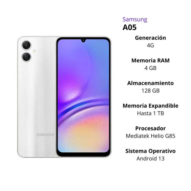 SAMSUNG GALAXY A05 4+128GB   ✨PAGO SEMANAL $100
